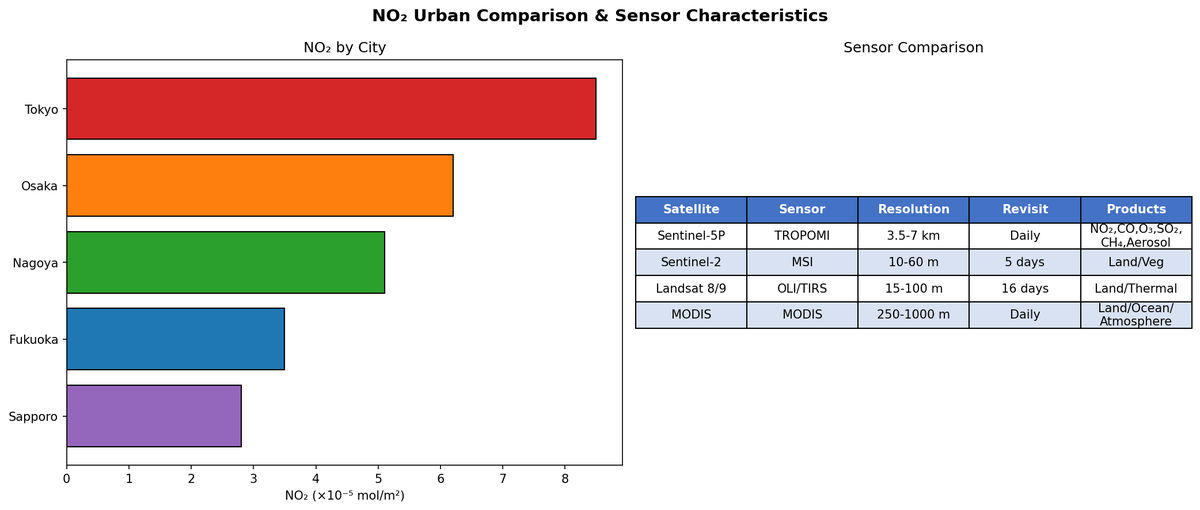 3-5 atmosphere no2 comparison